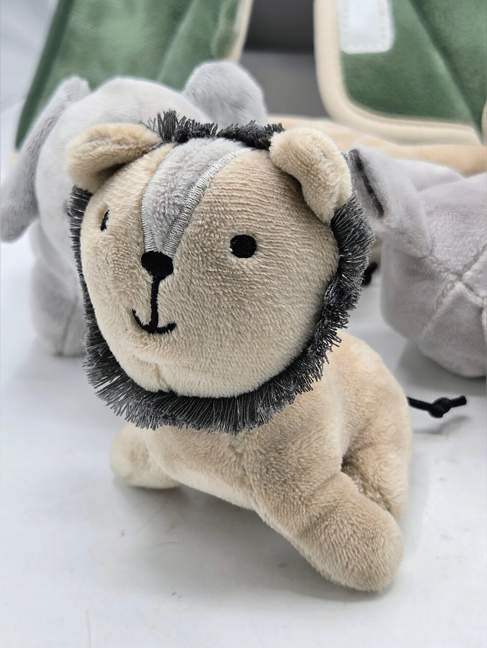Lambs & Ivy Safari Tent Plush Nursery Toy Set Green Plush Animals 5pc - Picture 13 of 16